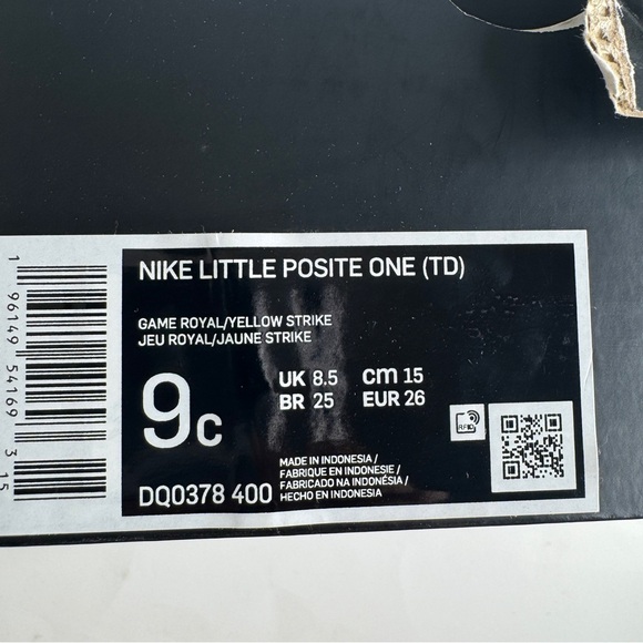Nike Little Posite One TD 'Multi-Color' DQ0378-400 Size 9c - Picture 8 of 8